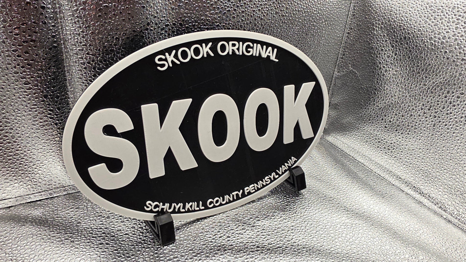 3D Printed SKOOK Oval Plaque