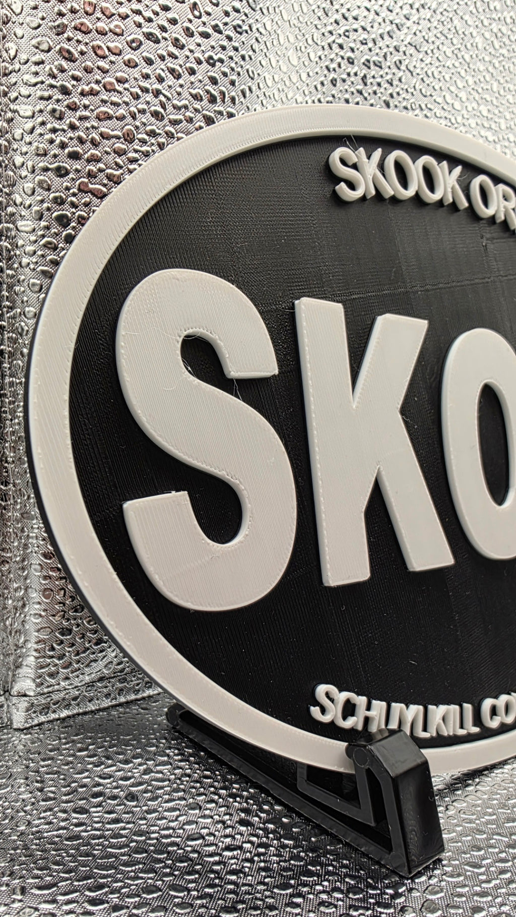 3D Printed SKOOK Oval Plaque