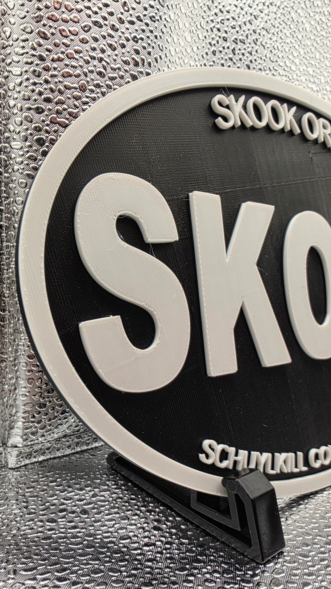 3D Printed SKOOK Oval Plaque