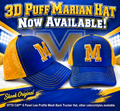 Custom Embroidered Marian "M" 3D Puff Trucker Hat
