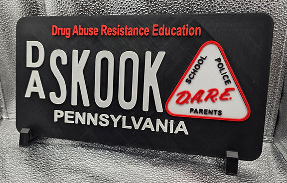 3D Printed Custom Pennsylvania Novelty License Plate Replicas