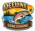 Offline Gone Fishing Decal