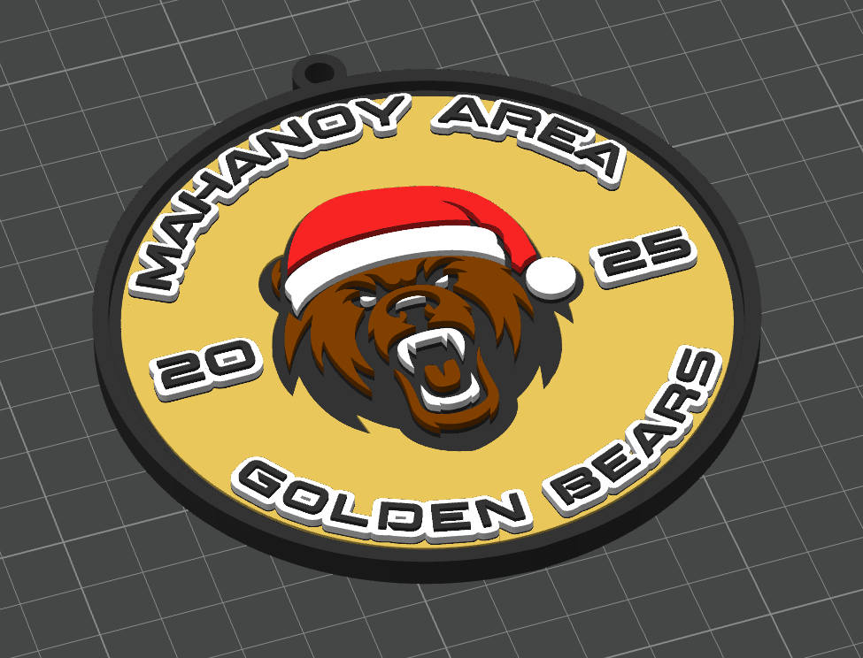 Custom 3D Printed School Christmas Ornaments