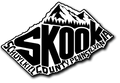 Skook Outline Decal With Mountains and Text