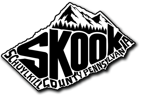 Skook Outline Decal With Mountains and Text