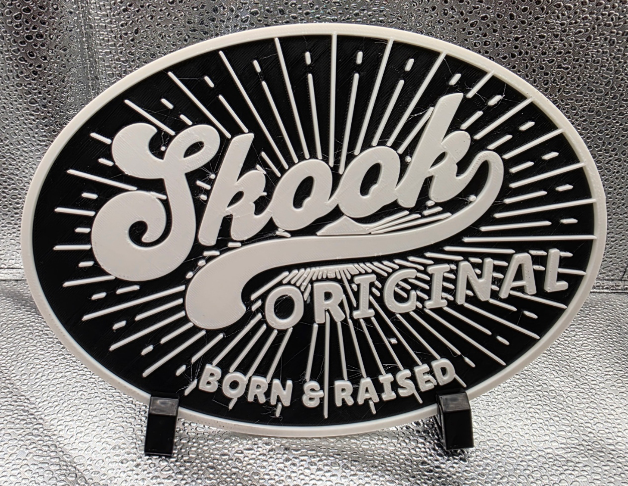 3D Printed Skook Original Oval Logo