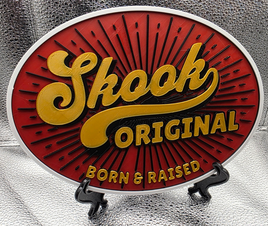 3D Printed Skook Original Oval Logo