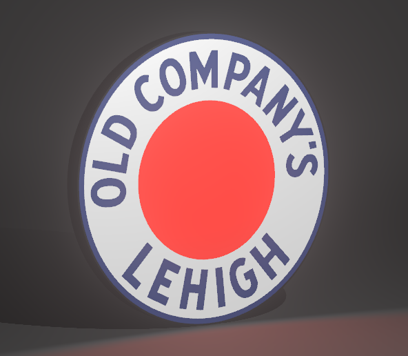 Reproduction Old Company's Lehigh 3D Printed Lightbox