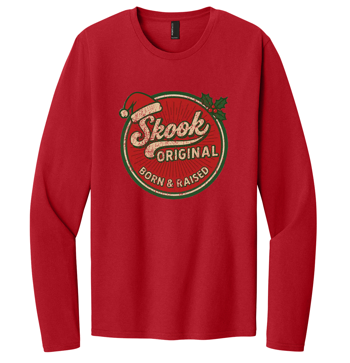Long Sleeve Skook Original Christmas Logo Tshirt (Copy)