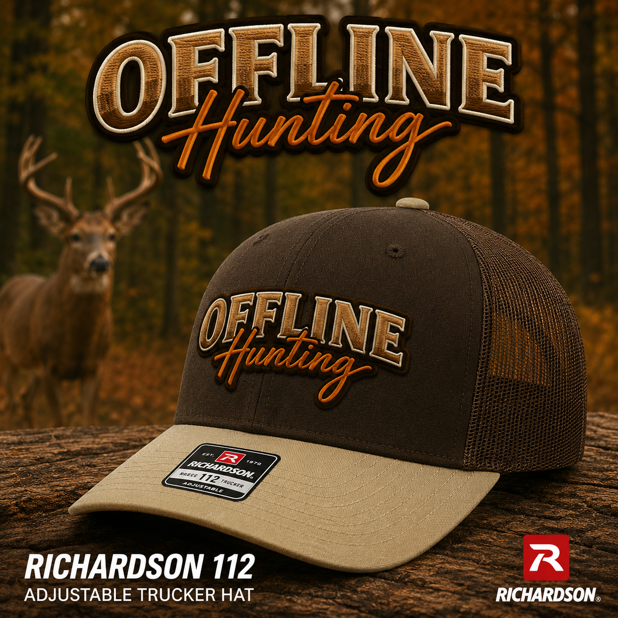 OFFLINE Apparel Richardson 112 Snapback Trucker Hats