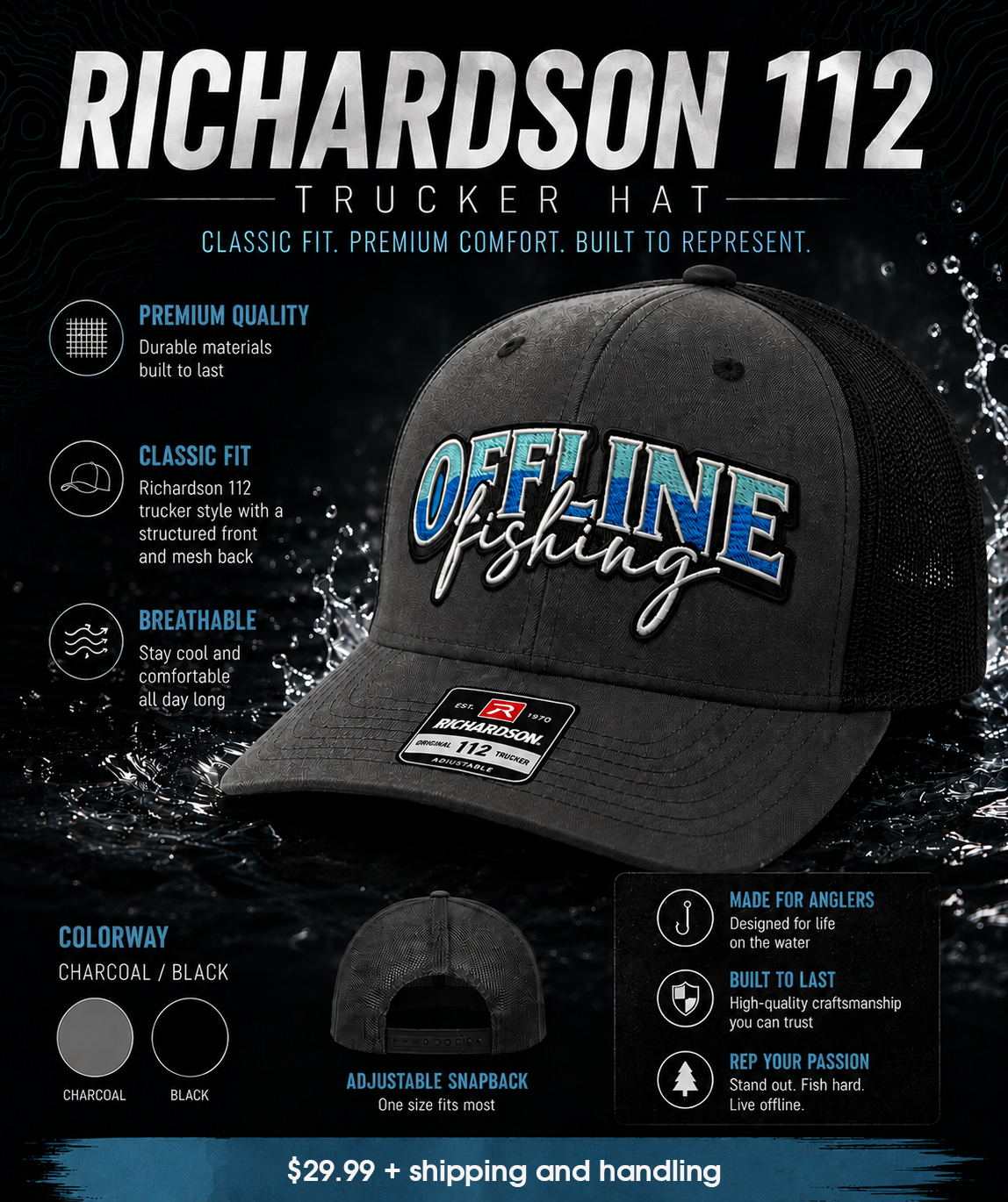 Offline Fishing Richardson Trucker Hat