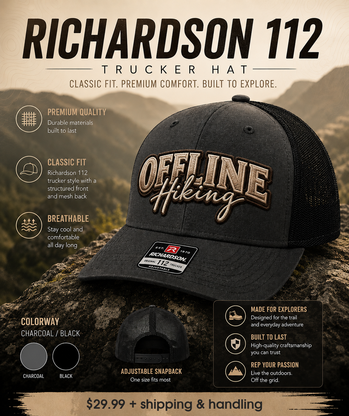 OFFLINE Apparel Richardson 112 Snapback Trucker Hats