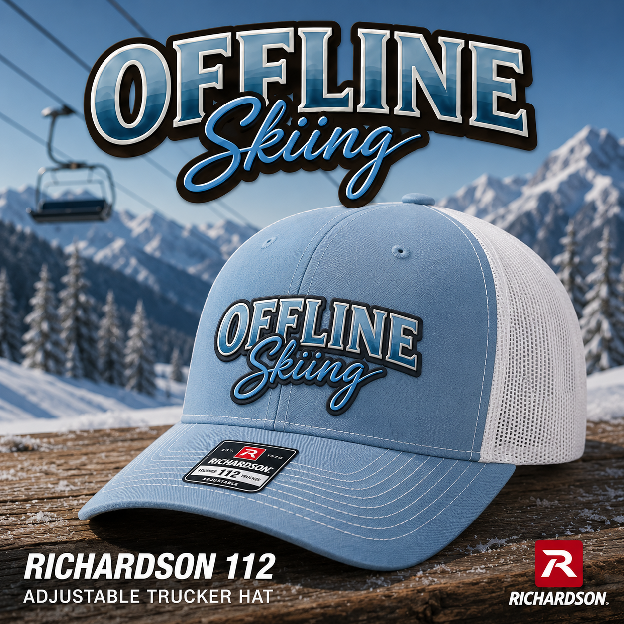 OFFLINE Apparel Richardson 112 Snapback Trucker Hats