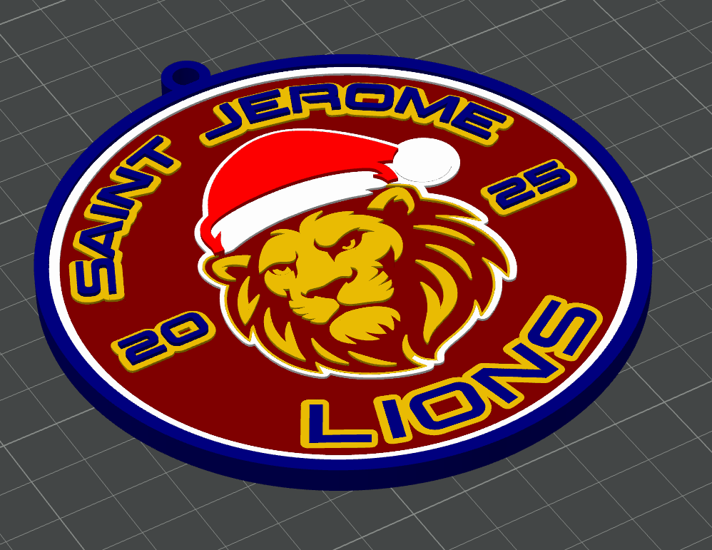 Custom 3D Printed School Christmas Ornaments