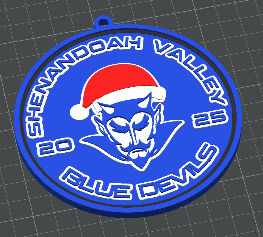 Custom 3D Printed School Christmas Ornaments