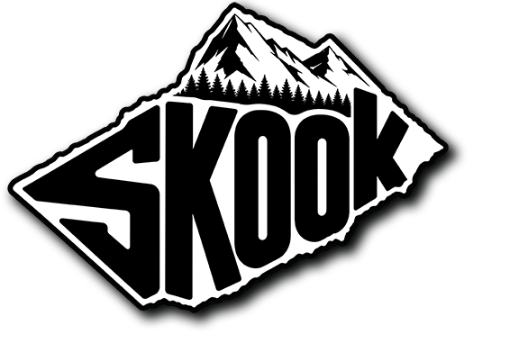 Skook Outline Decal With Mountains