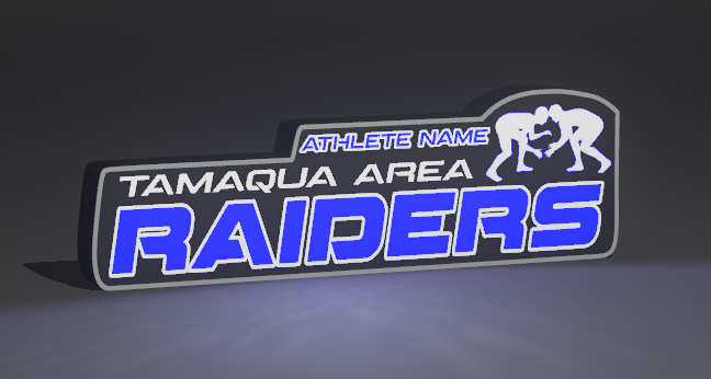 Custom 3D Printed Local Highschool Sports Lightboxes