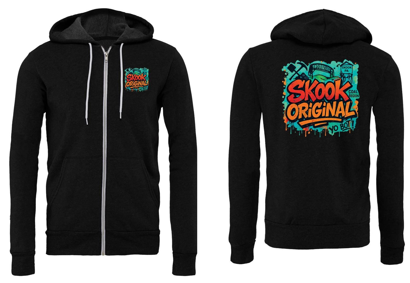 Skook Graffiti Full Zip Hoodie