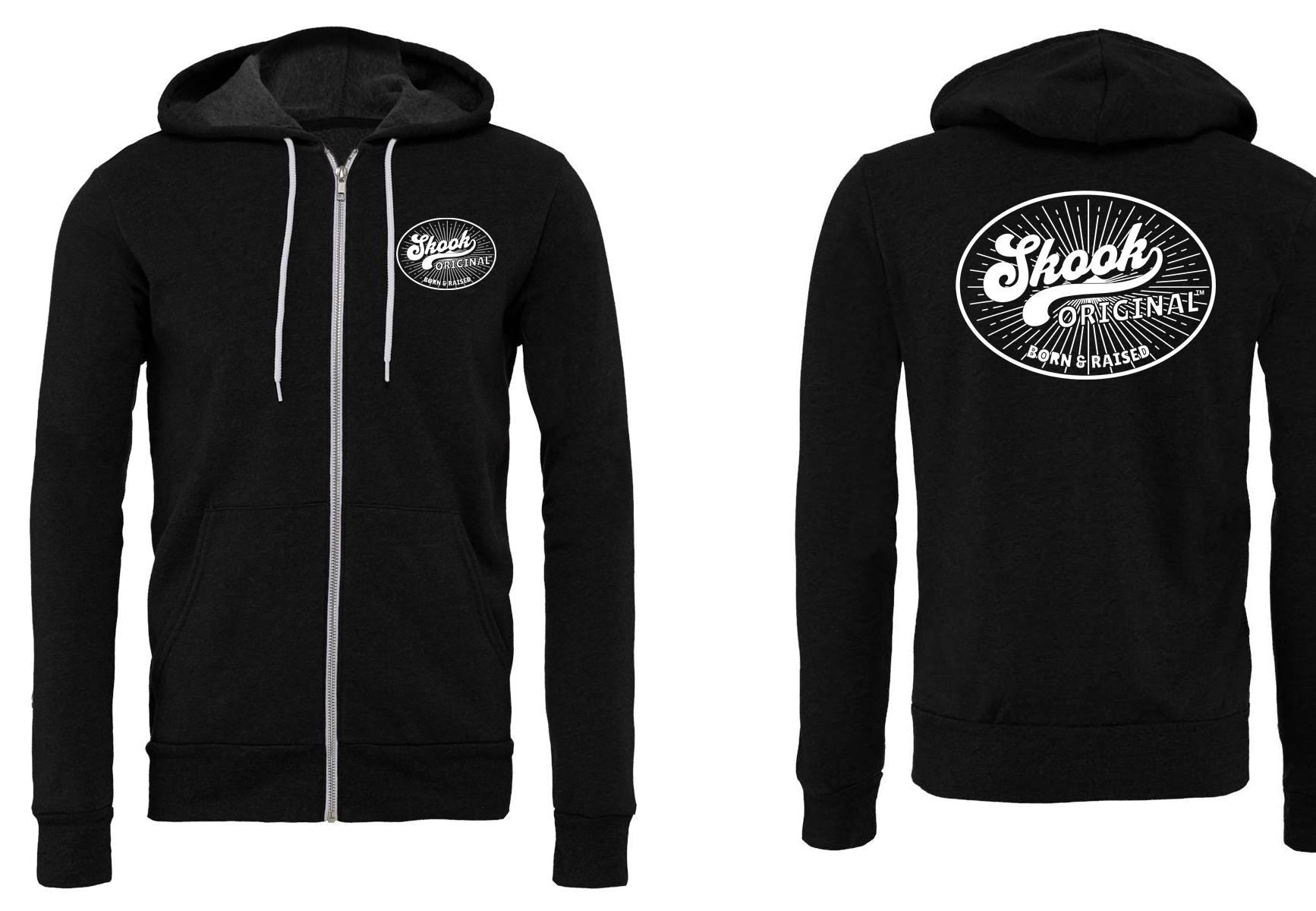 Skook Original Single Color Graphic Full Zip Hoodie