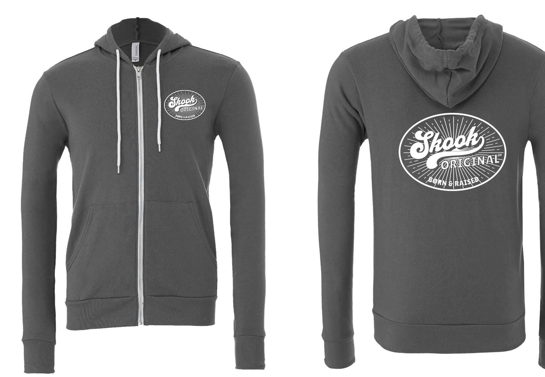 Skook Original Single Color Graphic Full Zip Hoodie