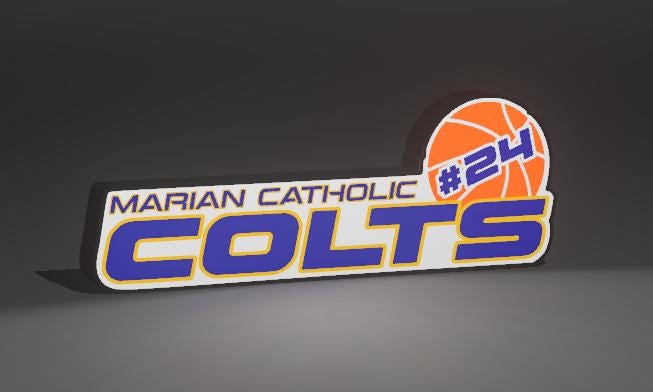 Custom Local Highschool Sports Lightboxes
